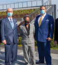 L to R: Parkside Realty Vice-ChairmanCamille Julmy, Calamos Founder, Chairman and Global Chief Investment Officer John P. Calamos, Sr., Chicago Mayor Lori Lightfoot, Calamos President and CEO John Koudounis, Parkside Realty Chairman and CEO Bob Wislow.