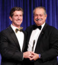 Alex Gorsky, Chairman of the Board and CEO of Johnson & Johnson, is honored with the Prometheus Award, by Andrew N. Liveris, The Hellenic Initiative Chairman