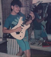 Young Billy Chrissochos with his Epiphone