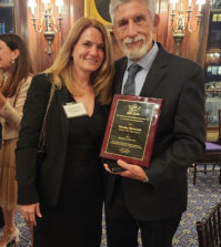 The honorre with Spyridoula Katechis, Ronald McDonald Greek Division Coordinator; PHOTO: ETA PRESS