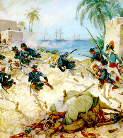 Attack on Derna, by Charles Waterhouse